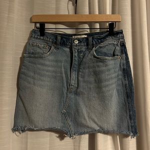 Abercrombie and Fitch Ultra High Rise Blue Demim Jean Skirt size 29 size 8